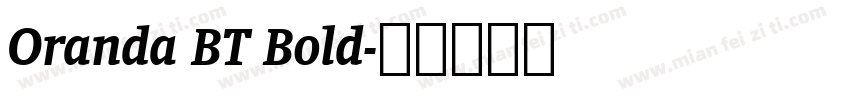 Oranda BT Bold字体转换